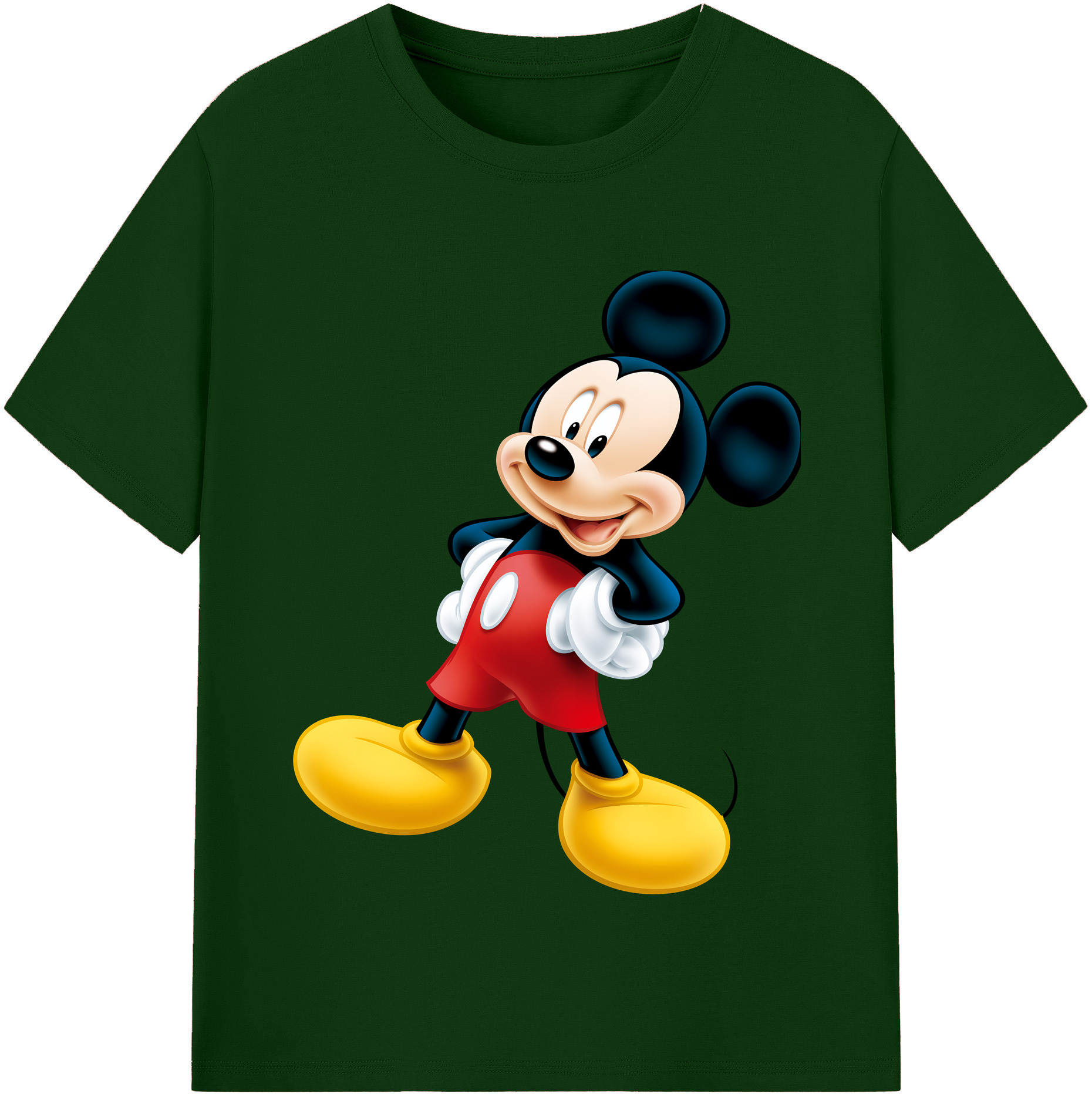 （画像用） ミッキーマウス Mickey Mouse 綿100％半袖Tシャツ（フロントプリント）